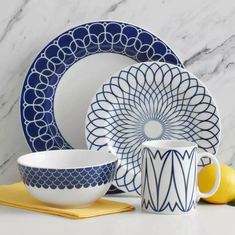 Coupon 🤩 Mikasa® Lavina Cobalt 16 Piece Dinnerware Set, Service for 4 ✨ 4 Coupon 🤩 Mikasa® Lavina Cobalt 16 Piece Dinnerware Set, Service for 4 ✨ - Image 2