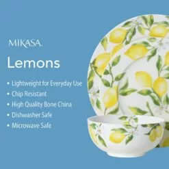 Cheap ✔️ Mikasa® Lemons 16 Piece Dinnerware Set, Service for 4 🔔 -Cheap dinnerware Store lemons 16 piece dinnerware set service for 4 5266096 8