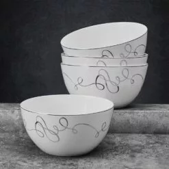 Cheapest 👍 Mikasa® Love Story Set of 4 All Purpose Bowls 🎉 -Cheap dinnerware Store love story set of 4 soup cereal bowls 5293352 3