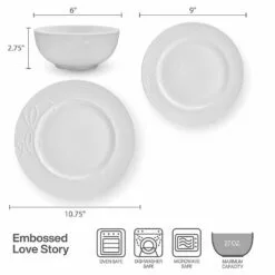 Outlet ❤️ Mikasa® Love Story White 18 Piece Dinnerware Set, Service for 6 😉 -Cheap dinnerware Store love story white 18 piece dinnerware set service for 6 5297266 5