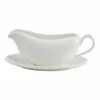 Wholesale 🤩 Mikasa® Lucerne White Gravy Boat with Saucer 🎉 -Cheap dinnerware Store lucerne white gravy boat with saucer 5224428 1