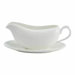 Wholesale 🤩 Mikasa® Lucerne White Gravy Boat with Saucer 🎉