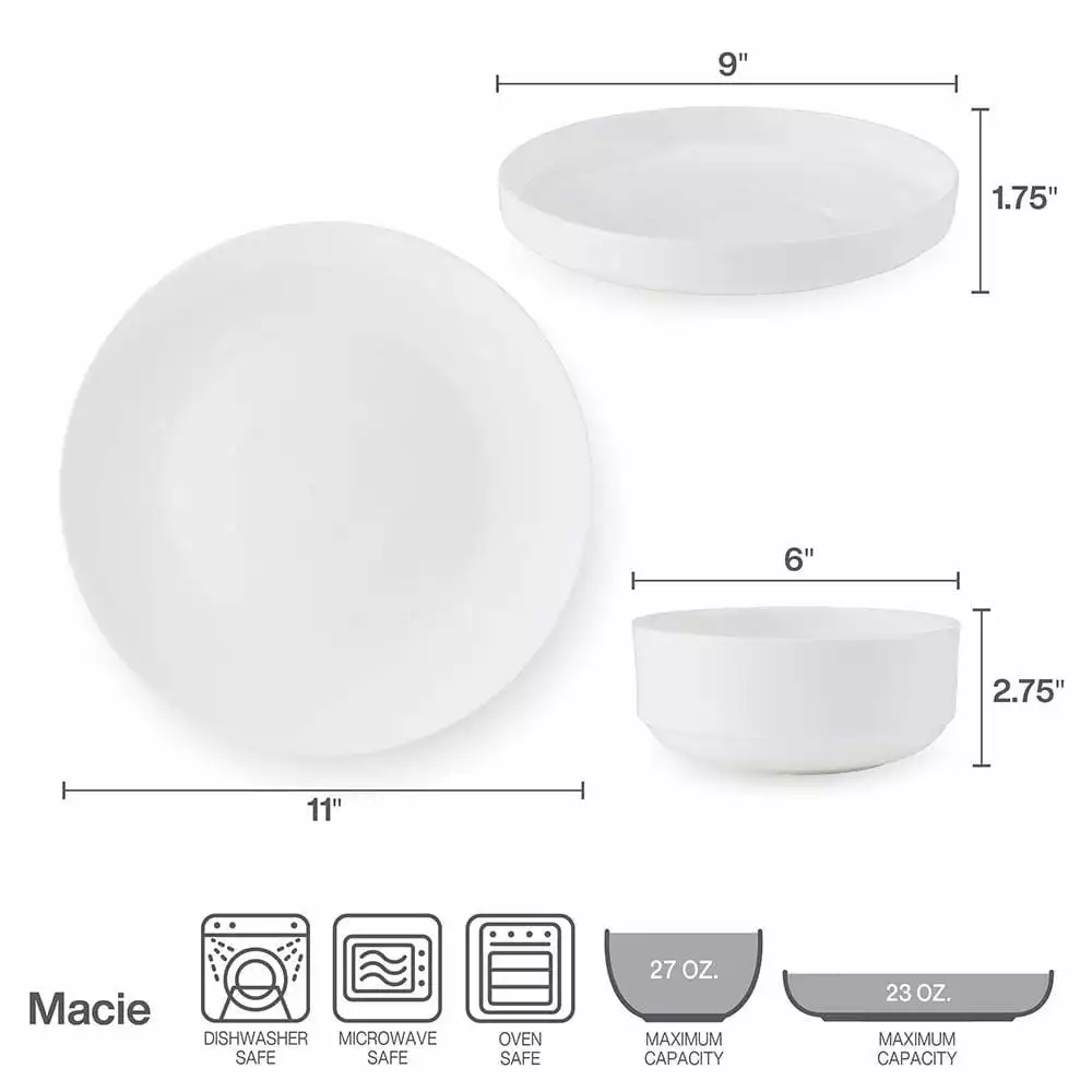 Deals 👍 Mikasa® Macie 12 Piece Dinnerware Set, Service for 4 🤩 7 Deals 👍 Mikasa® Macie 12 Piece Dinnerware Set, Service for 4 🤩 - Image 5