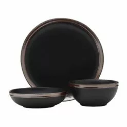 Best deal 👍 Mikasa® Miller Black 12 Piece Dinnerware Set, Service for 4 😍 -Cheap dinnerware Store miller black 12 piece dinnerware set service for 4 5294097 7