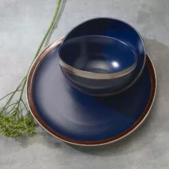 Buy 🧨 Mikasa® Miller Blue 12 Piece Dinnerware Set, Service for 4 🔔 -Cheap dinnerware Store miller blue 12 piece dinnerware set service for 4 5294095 2