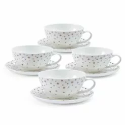Best Sale 🌟 Mikasa® Millie Gold Set of 4 Cups and Saucers 🎁