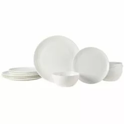 Buy 🔥 Mikasa® Mirabel Vegan Bone 12 Piece Dinnerware Set, Service for 4 🌟