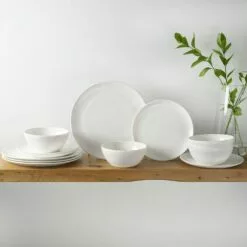 Buy 🔥 Mikasa® Mirabel Vegan Bone 12 Piece Dinnerware Set, Service for 4 🌟 -Cheap dinnerware Store mirabel vegan bone 12 piece dinnerware set service for 4 5296864 3