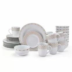 Outlet ✨ Mikasa® Modern Petals 32 Piece Dinnerware Set, Service for 8 👍
