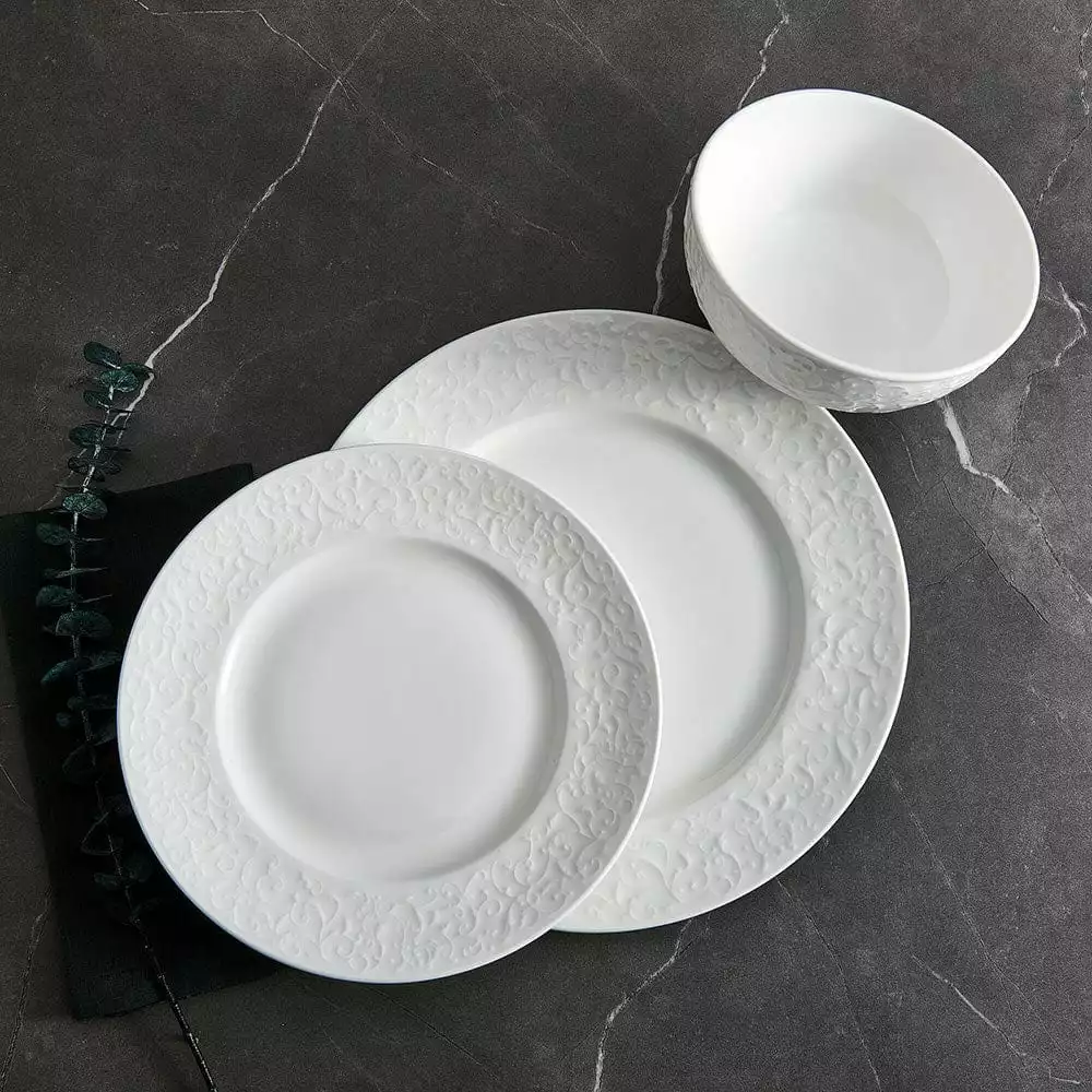 Cheapest 🔥 Mikasa® Parchment White 18 Piece Dinnerware Set, Service for 6 ❤️ 4 Cheapest 🔥 Mikasa® Parchment White 18 Piece Dinnerware Set, Service for 6 ❤️ - Image 2