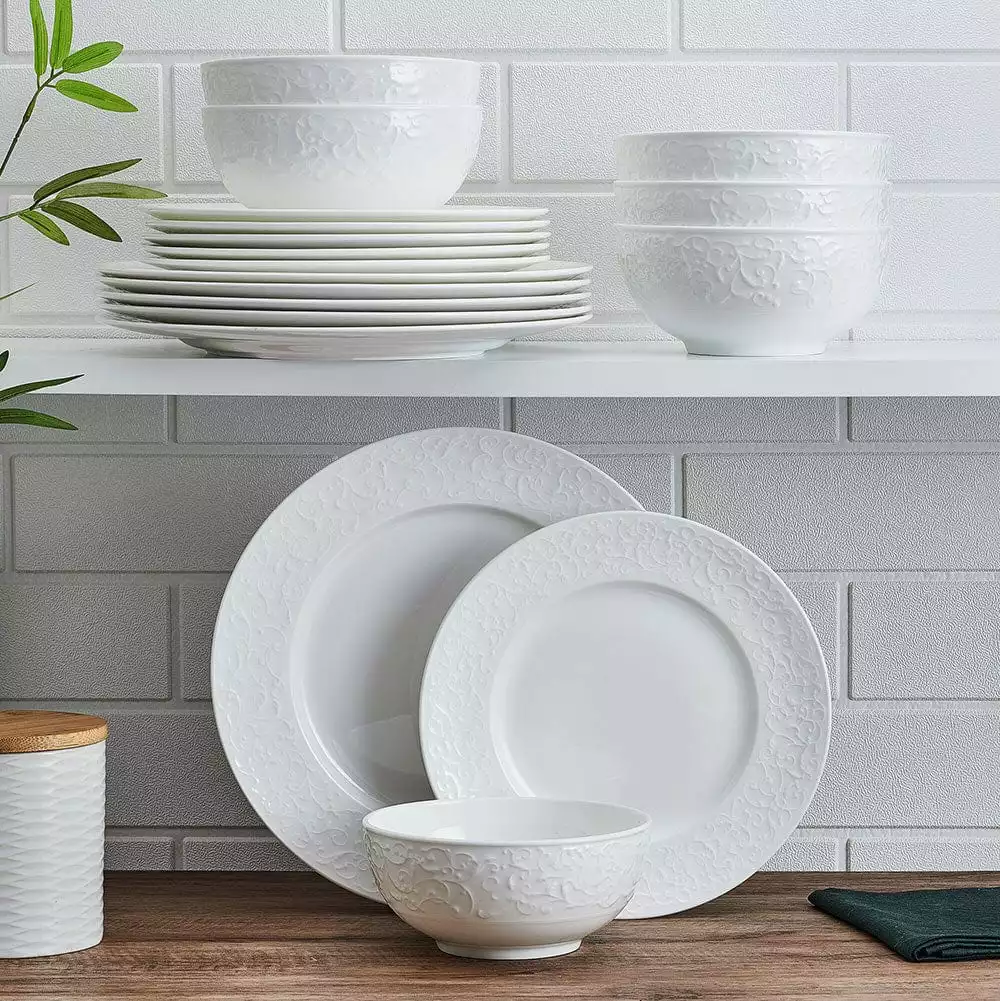 Cheapest 🔥 Mikasa® Parchment White 18 Piece Dinnerware Set, Service for 6 ❤️ 5 Cheapest 🔥 Mikasa® Parchment White 18 Piece Dinnerware Set, Service for 6 ❤️ - Image 3