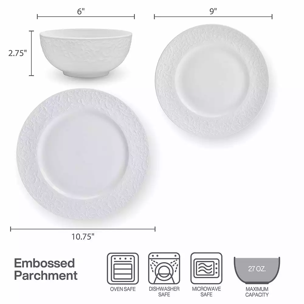 Cheapest 🔥 Mikasa® Parchment White 18 Piece Dinnerware Set, Service for 6 ❤️ 7 Cheapest 🔥 Mikasa® Parchment White 18 Piece Dinnerware Set, Service for 6 ❤️ - Image 5