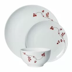 Wholesale ❤️ Gourmet Basics® Red Berries 12 Piece Dinnerware Set, Service for 4 ⭐
