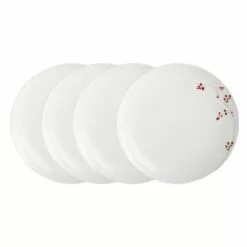 Deals 🔔 Gourmet Basics® Red Berries Set of 4 Dinner Plates ✔️