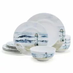 Best Sale ✔️ Mikasa® Seaside 12 Piece Dinnerware Set, Service for 4 ❤️