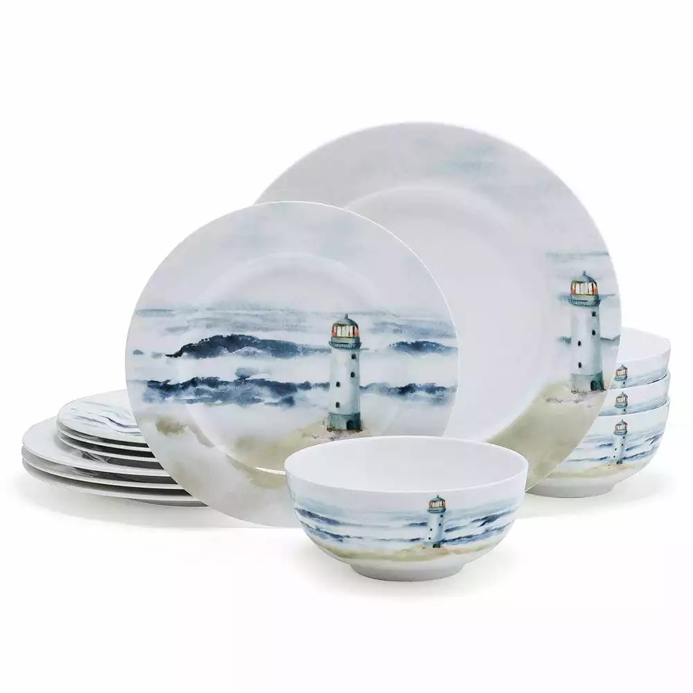 Best Sale ✔️ Mikasa® Seaside 12 Piece Dinnerware Set, Service for 4 ❤️ 3 Best Sale ✔️ Mikasa® Seaside 12 Piece Dinnerware Set, Service for 4 ❤️