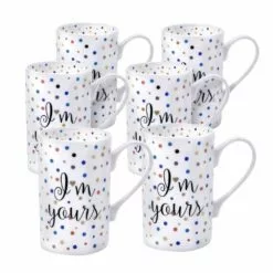 Budget 💯 Mikasa® Set of 6 Confetti Im Yours Mugs 🔔