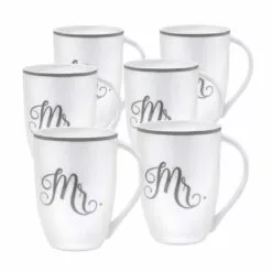 Best deal 👏 Mikasa® Set of 6 Mr Platinum Mugs 🧨