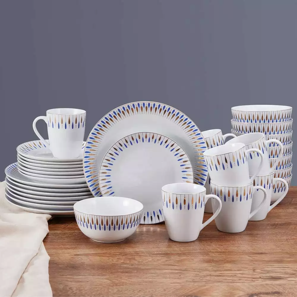 New 🎁 Mikasa® Starburst Blue 32 Piece Dinnerware Set, Service for 8 🥰 4 New 🎁 Mikasa® Starburst Blue 32 Piece Dinnerware Set, Service for 8 🥰 - Image 3