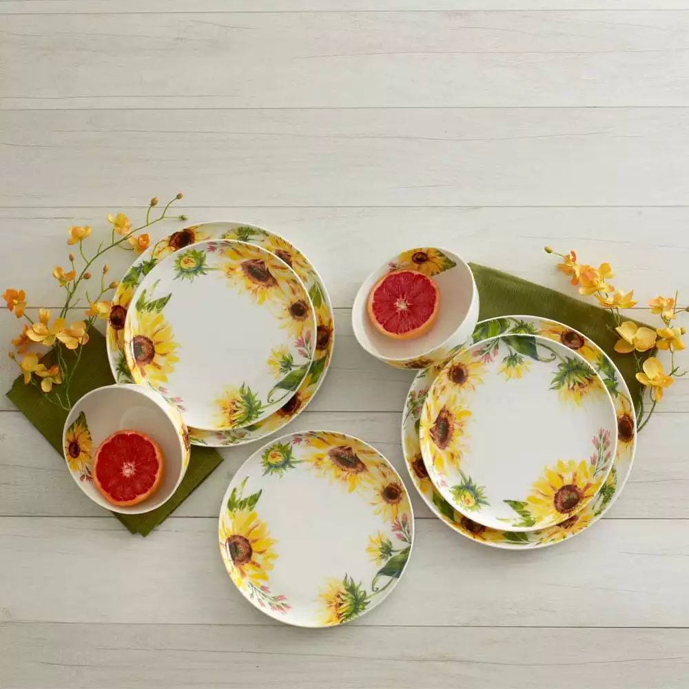 Brand new 🛒 Mikasa® Sunflower Set of 4 Salad Plates 🤩 4 Brand new 🛒 Mikasa® Sunflower Set of 4 Salad Plates 🤩 - Image 2