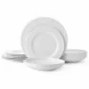 Outlet ⌛ Mikasa® Swirl Bone 12 Piece Dinnerware Set with Pasta Bowls, Service for 4 🎉 -Cheap dinnerware Store swirl bone 12 piece dinnerware set service for 4 5289381 1