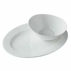 Budget 👏 Mikasa® Swirl Bone Vegetable Bowl and Serve Platter Set ✨