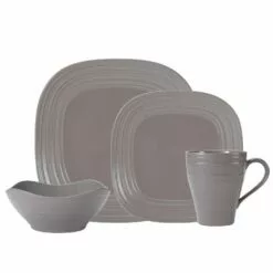Best reviews of 😍 Mikasa® Swirl Mocha Square 4 Piece Place Setting ⌛