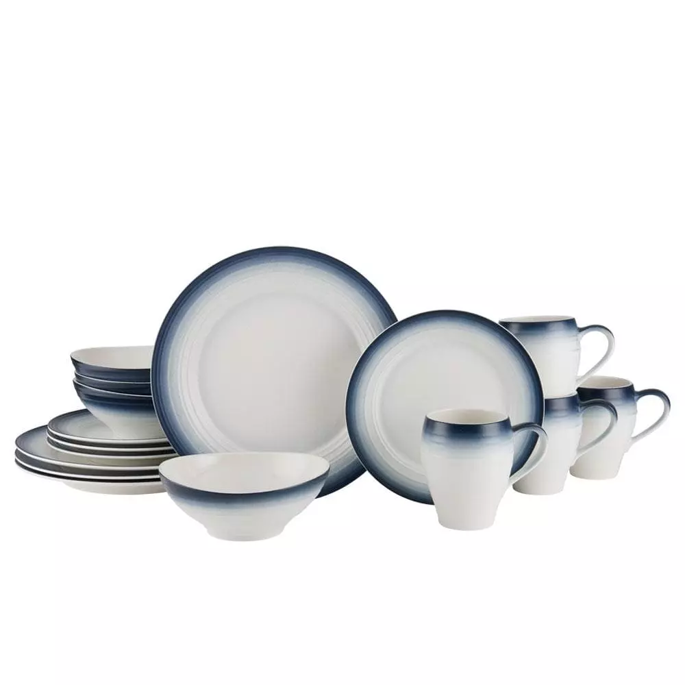 Discount 🔔 Mikasa® Swirl Ombre Blue 16 Piece Dinnerware Set, Service for 4 ✨ 3 Discount 🔔 Mikasa® Swirl Ombre Blue 16 Piece Dinnerware Set, Service for 4 ✨