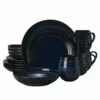 Cheap ✨ Mikasa® Swirl Black Coupe with Cobalt Ombre Accent 16 Piece Dinnerware Set, Service for 4 😀 -Cheap dinnerware Store swirl ombre cobalt coupe 16 piece dinnerware set service for 4 5264484 1