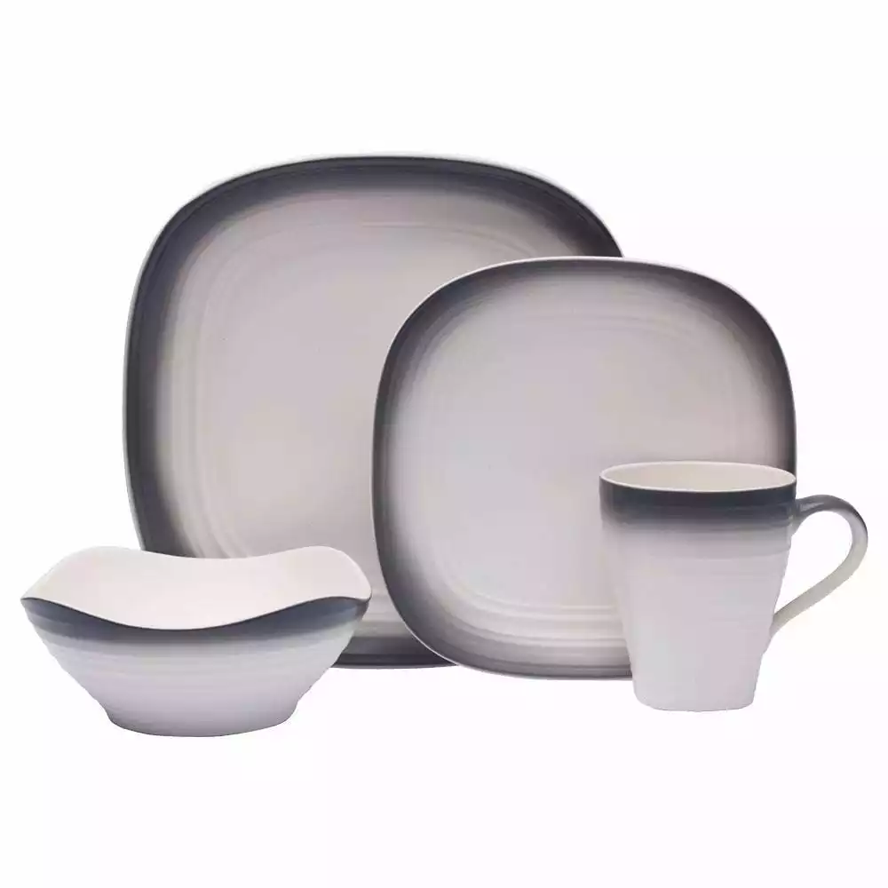 Buy ⌛ Mikasa® Swirl Ombre Graphite Square 16 Piece Dinnerware Set, Service for 4 ❤️ 10 Buy ⌛ Mikasa® Swirl Ombre Graphite Square 16 Piece Dinnerware Set, Service for 4 ❤️ - Image 8