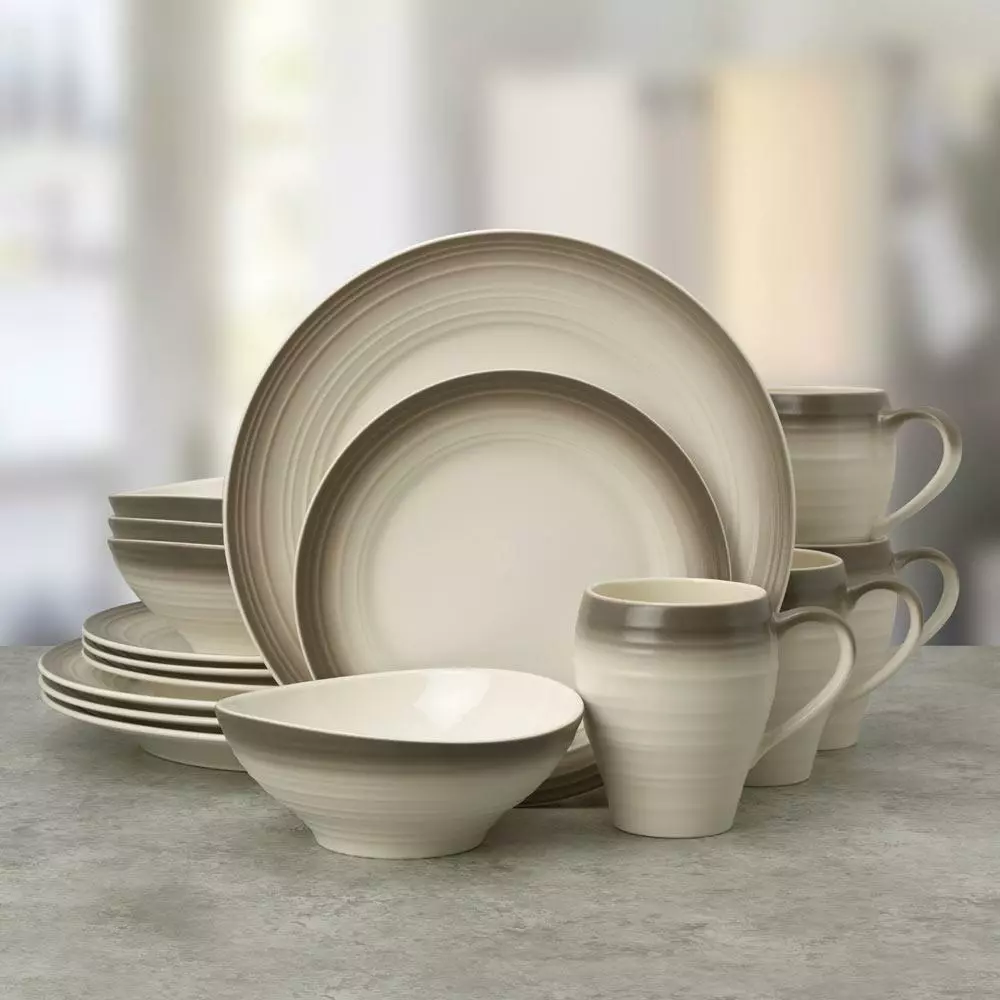 Coupon 🎉 Mikasa® Swirl Ombre Mocha 16 Piece Dinnerware Set, Service for 4 🤩 4 Coupon 🎉 Mikasa® Swirl Ombre Mocha 16 Piece Dinnerware Set, Service for 4 🤩 - Image 2