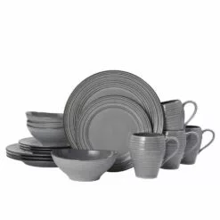 Coupon 👏 Mikasa® Swirl Speckle Graphite 16 Piece Dinnerware Set, Service for 4 🤩