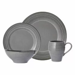 Coupon 👏 Mikasa® Swirl Speckle Graphite 16 Piece Dinnerware Set, Service for 4 🤩 -Cheap dinnerware Store swirl speckle graphite 16 piece dinnerware set service for 4 5224867 8
