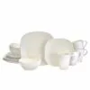 Best deal ⭐ Mikasa® Swirl White Square 16 Piece Dinnerware Set, Service for 4 🔥 -Cheap dinnerware Store swirl white square 16 piece dinnerware set service for 4 5138525 1