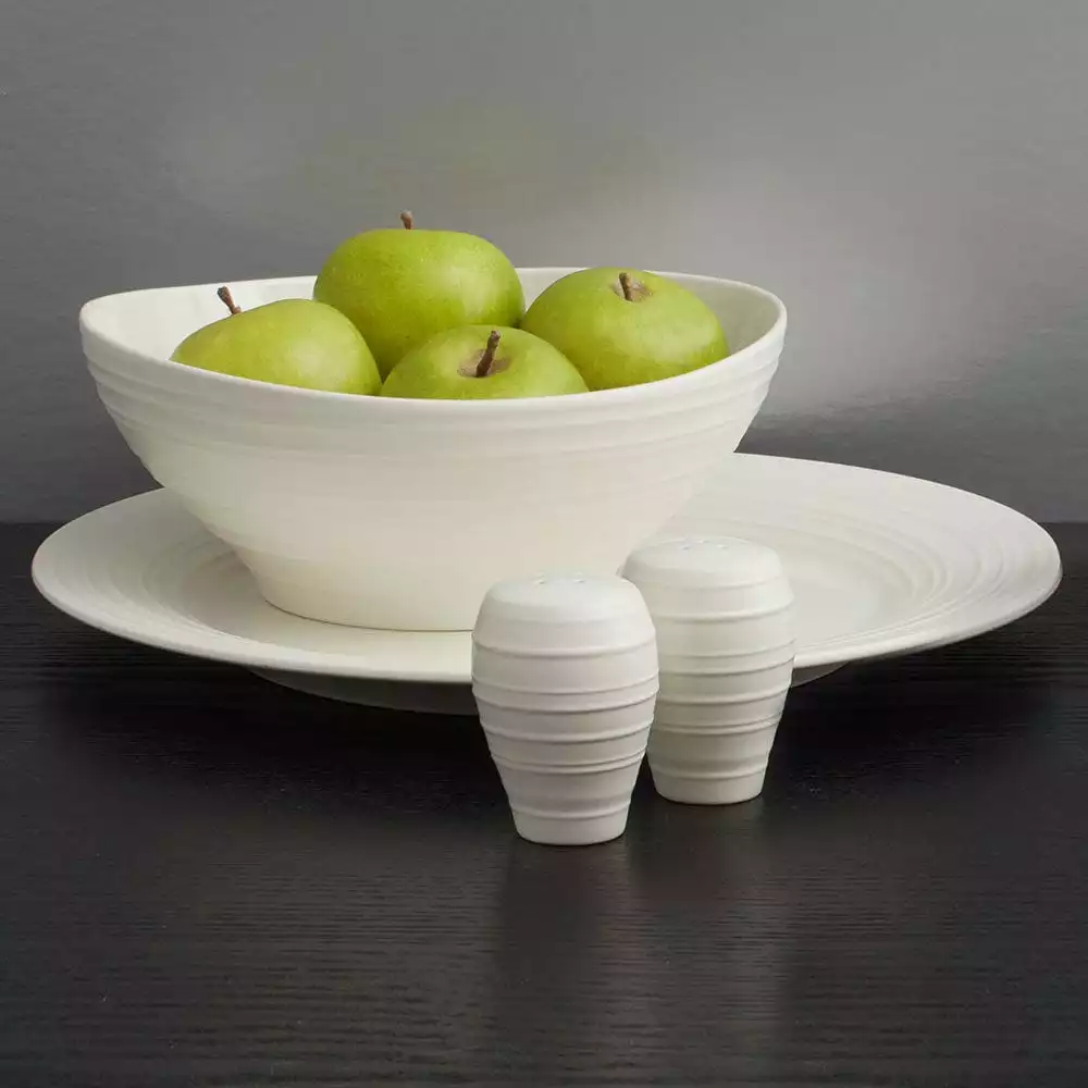 Hot Sale 🧨 Mikasa® Swirl White Vegetable Bowl 🥰 4 Hot Sale 🧨 Mikasa® Swirl White Vegetable Bowl 🥰 - Image 2