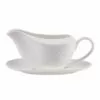 Hot Sale ⭐ Mikasa® Trellis White Gravy Boat with Stand 🤩 -Cheap dinnerware Store trellis white gravy boat with stand 5285630 1