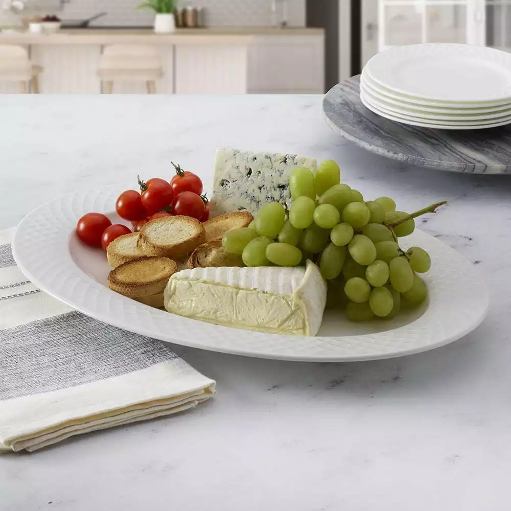 Discount 🧨 Mikasa® Trellis White Oval Platter 🎁 4 Discount 🧨 Mikasa® Trellis White Oval Platter 🎁 - Image 2