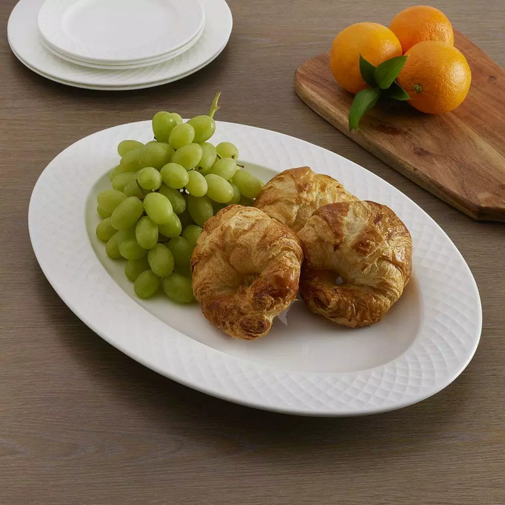 Discount 🧨 Mikasa® Trellis White Oval Platter 🎁 5 Discount 🧨 Mikasa® Trellis White Oval Platter 🎁 - Image 3