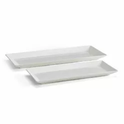 Deals 😍 Mikasa® Trellis White Set of 2 Bread Trays ❤️