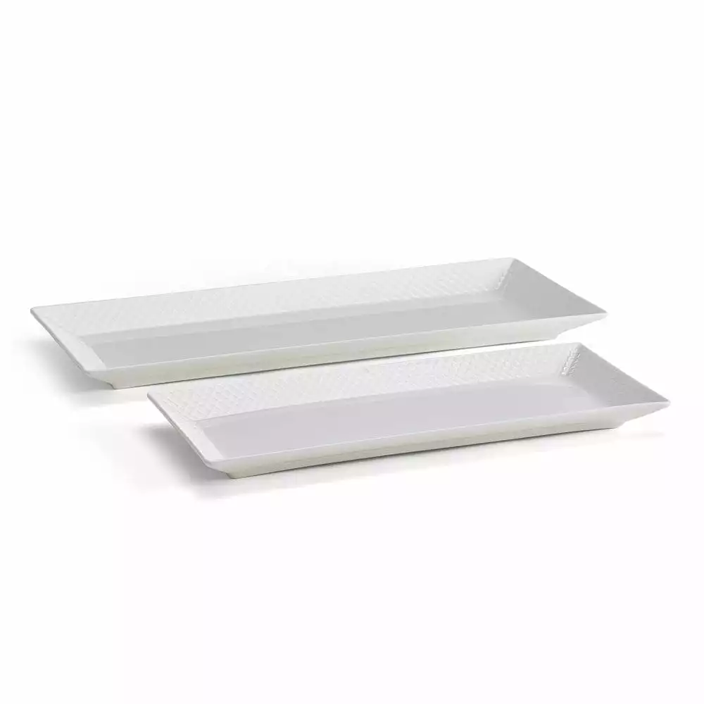 Deals 😍 Mikasa® Trellis White Set of 2 Bread Trays ❤️ 3 Deals 😍 Mikasa® Trellis White Set of 2 Bread Trays ❤️