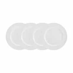 Outlet 😉 Mikasa® Trellis White Set of 4 Appetizer Plates 🛒