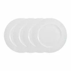 Best Pirce ✨ Mikasa® Trellis White Set of 4 Dinner Plates 🌟