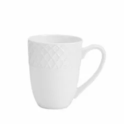 Outlet 😍 Mikasa® Trellis White Set of 4 Mugs 😀 -Cheap dinnerware Store trellis white set of 4 mugs K45216694 2