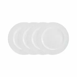 Discount ✔️ Mikasa® Trellis White Set of 4 Salad Plates 👍