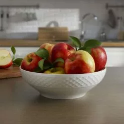 Discount 👏 Mikasa® Trellis White Vegetable Serve Bowl 😉 -Cheap dinnerware Store trellis white vegetable serve bowl 5285633 3