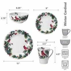 Best Sale 🥰 Mikasa® Winter Cardinal 24 Piece Dinnerware Set, Service for 6 😍 17 Best Sale 🥰 Mikasa® Winter Cardinal 24 Piece Dinnerware Set, Service for 6 😍 -Cheap dinnerware Store winter cardinal 24 piece dinnerware set service for 6 5272175 7