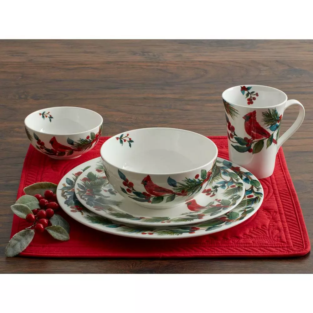 Discount 🌟 Mikasa® Winter Cardinal Set of 4 Mugs 🎉 4 Discount 🌟 Mikasa® Winter Cardinal Set of 4 Mugs 🎉 - Image 2